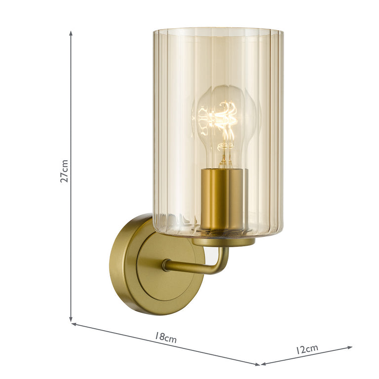 Satin Gold Wall Light – Modern Wall Fitting Lighting