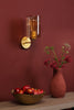 Daylin Wall Light Satin Gold and Amber Ribbed Glass perfect for various of styles