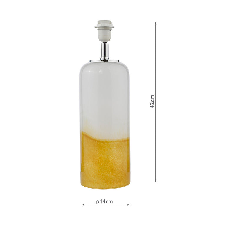 Deandra Table Lamp Yellow and White Art Glass - Deandra Lighting Collection