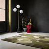 Brink & Campman Decor Cosmo Geometric Rug Greens lifestyle picture in the living room