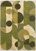 Brink & Campman Decor Cosmo Geometric Rug Greens picture of the rug geometric design