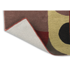 Brink & Campman Decor Cosmo Geometric Rug Red-Pale Green with a cotton and latex backing