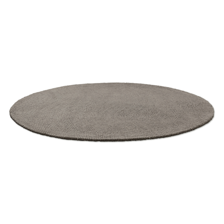 Brink & Campman Decor Echo Pebble Round Wool Rug – Modern Round Rugs