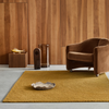 Brink & Campman Decor Echo Plain Rug Ochre lifestyle picture in the living room