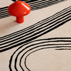 Brink & Campman Decor Flow Abstract Rug Soft Sand close-up view picture of the pattern design