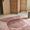 Brink & Campman Decor Lola Geometric Rug Blush Pink top-view lifestyle picture of the rug's pattern