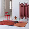 Brink & Campman Decor Plateau Geometric Rug Terra lifestyle picture in the living room