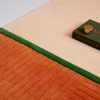 Brink & Campman Decor Rhythm Bohemian Rug Tangerine close-up view picture of the colors hue
