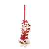 Elevate your holiday decor with the Tipperary Crystal Decoration featuring Santa and a Candy Cane. Embrace the festive spirit and add a touch of whimsy to your home with this delightful decoration.