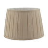 Degas Faux Silk Tapered Drum Shade Taupe picture with turned off light