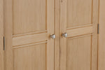 Delaney 2 Door Wardrobe Oak close view picture of the wardrobes door