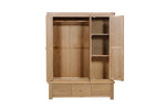 Delaney 3 Door Wardrobe Oak picture with opened doors