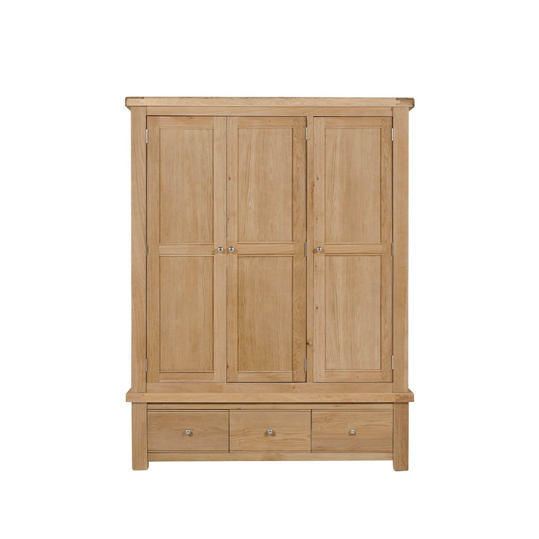 Delaney 3 Door Wardrobe Oak