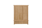 Delaney 3 Door Wardrobe Oak front view picture