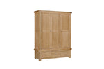 Delaney 3 Door Wardrobe Oak picture on the white background