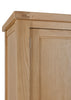 Delaney 3 Door Wardrobe Oak close view picture o the wardrobes top
