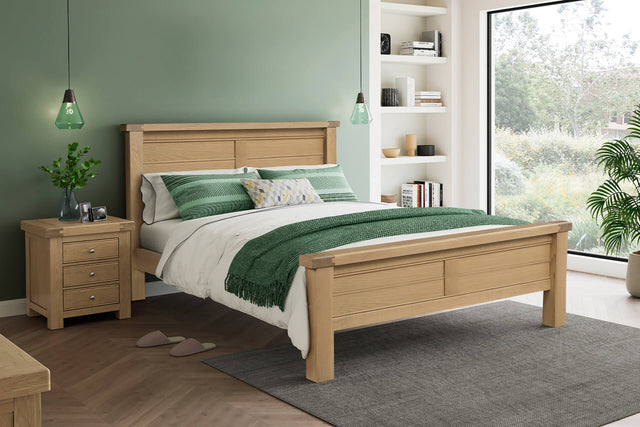 Delaney Double Bed Oak 4ft6