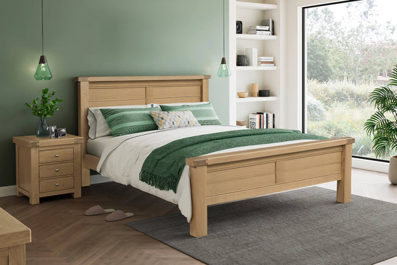 Wooden double bed frame Delaney 4ft6 Oak
