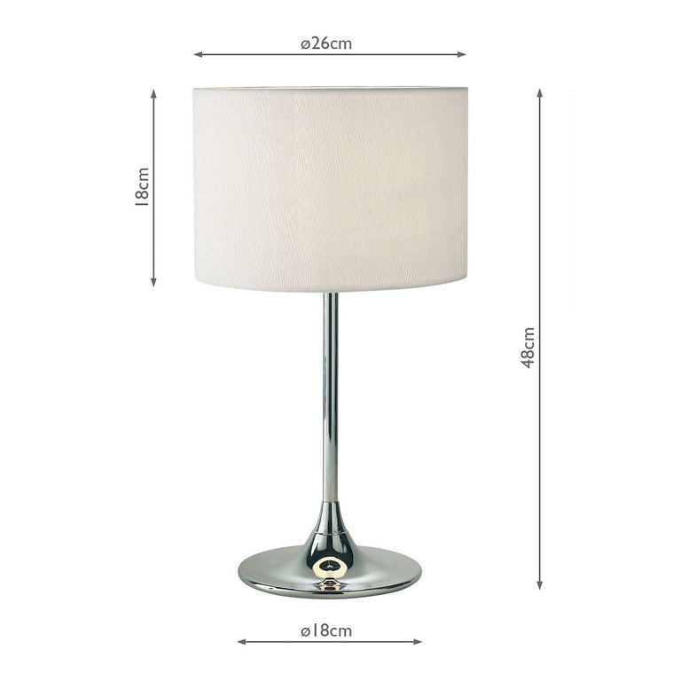 Delta Table Lamp Polished Chrome - Elegant Lamp for Table Collection