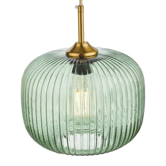 Demarius Pendant Bronze/Green Glass - Home Decor Lighting