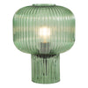 Demarius Table Lamp Green Ribbed Glass picture with switched on light