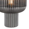 Demarius Table Lamp Smoked Ribbed Glass close view picture of the lamp base