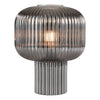 Demarius Table Lamp Smoked Ribbed Glass picture with switched on light