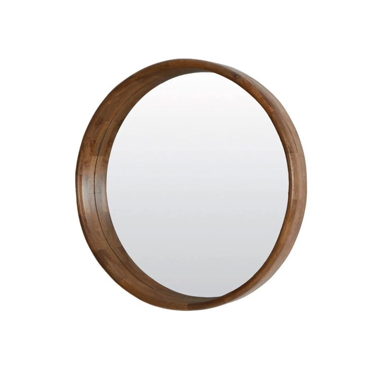 Denahi Round Mirror 80cm Brown