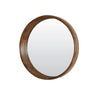 Denahi Round Mirror 80cm Brown side view