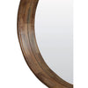 Denahi Round Mirror 80cm Brown left hand frame's view