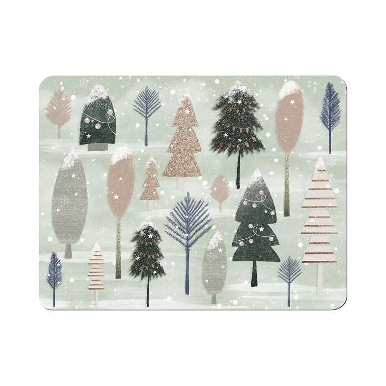 Denby Christmas Forest Sage Set Of 6 Placemats