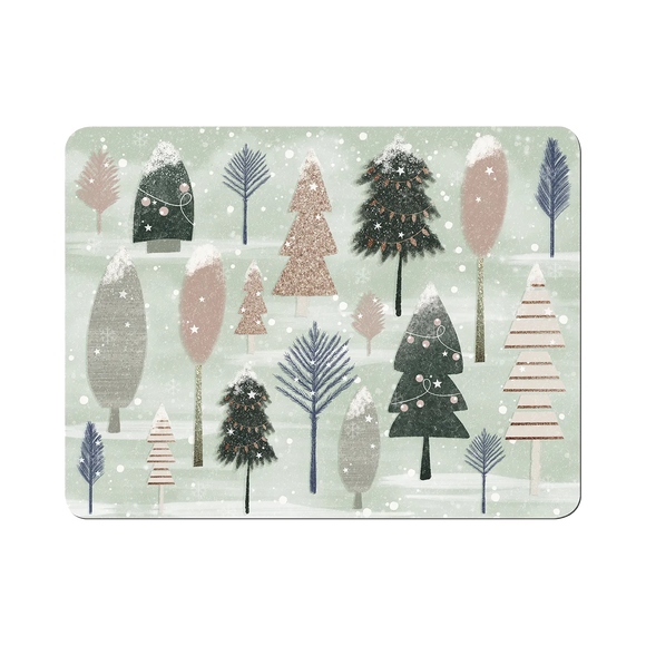 Denby Christmas Forest Sage Set of Placemats 6 