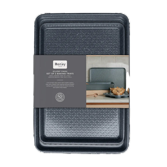 Denby Eclipse Finish Set Of 2 Baking Sheets Picture on White Background