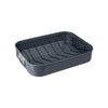 Denby Quantanium Finish Roasting Tray With Rack close front view