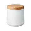 Denby Set Of 3 White Storage Canisters
metal with wooden lid