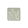 Denby Wild Flowers Sage Green Set of 6 Coasters Picture on White Background