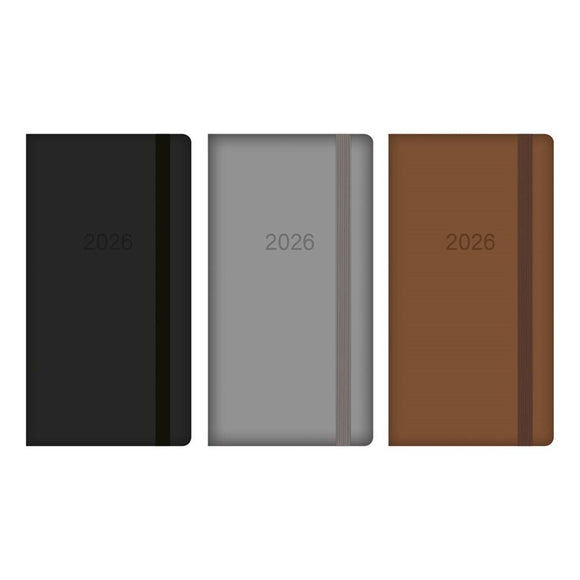 Diary Slim WTV PU Embossed picture on the white background