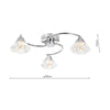 Brighten your home with Dilys 3 Light Semi-Flush Polished Chrome lighting

