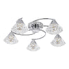 Polished chrome lighting style Dilys 5 Light Semi-Flush

