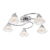 Elegant lighting fixture Dilys 5 Light Semi-Flush Polished Chrome

