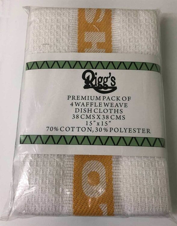 Absorbent waffle weave Dish Cloths Waffle Stripe 4 Pack