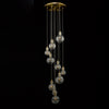 Dita 10 Light Cluster Pendant Brass & Glass picture on the black background