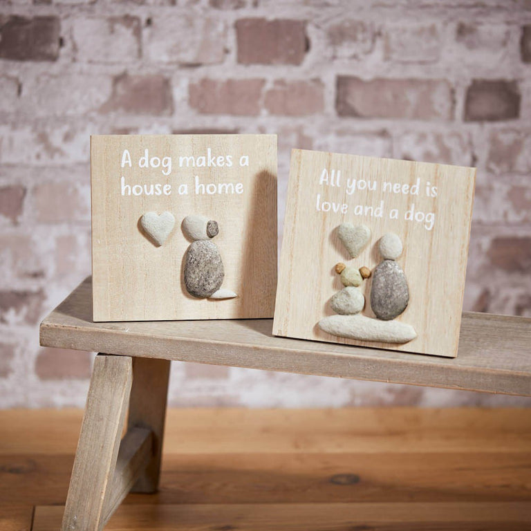 Dog Pebble Plaque