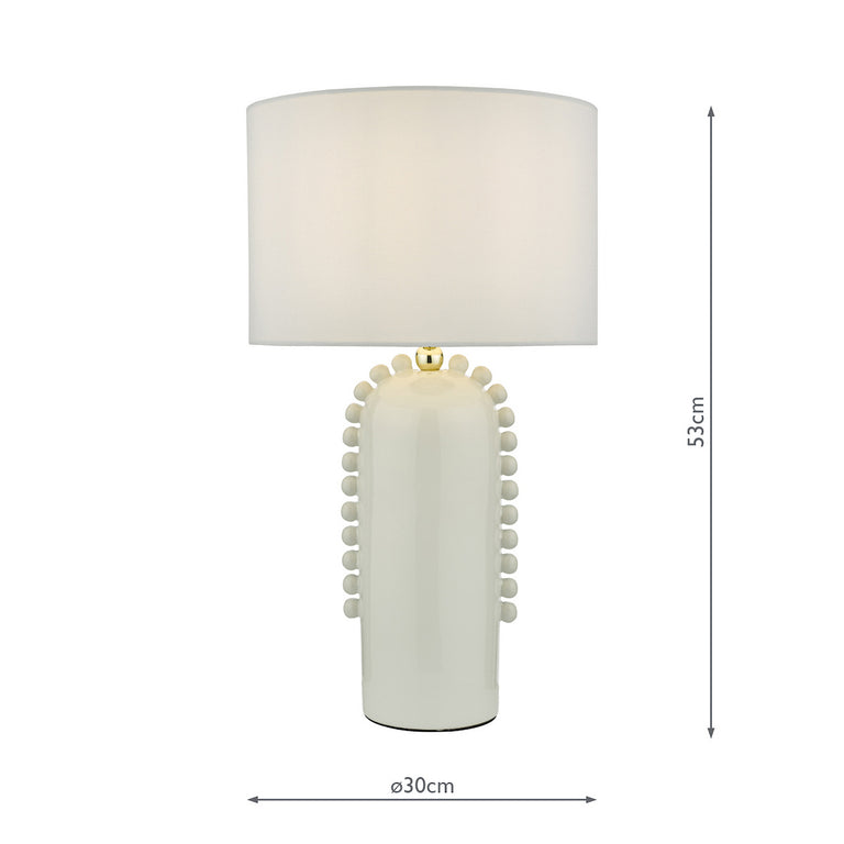 Dolce Ceramic Table Lamp White - Stylish Home Lighting Collection