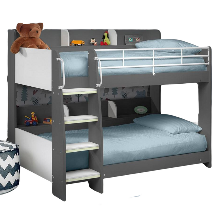 Domino Bunk Bed Charcoal & White