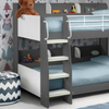Fashionable bunk bed for children's or guest rooms.