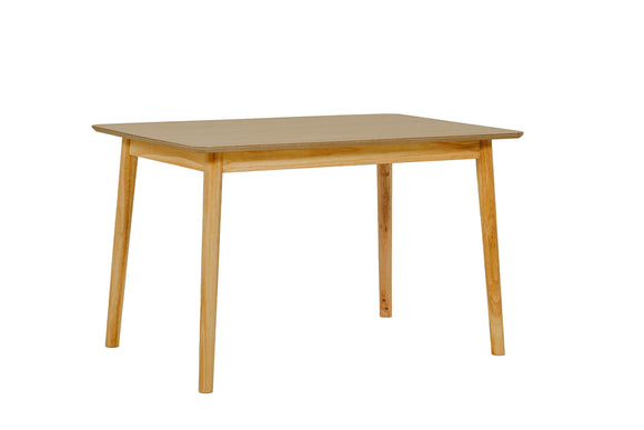 Rectangle dining table in natural oak for stylish dining.
