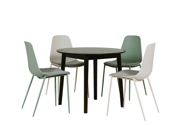 Doolin Round Dining Table 90 cm Black