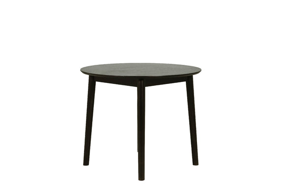 Elegant Doolin Round Dining Table in Black Finish
