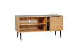 Doolin TV Unit 120 cm Natural Oak picture with opened door